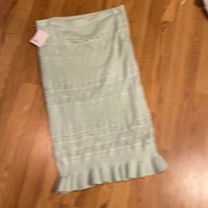 BNWT Lauren Conrad mint knitted lined skirt XL
